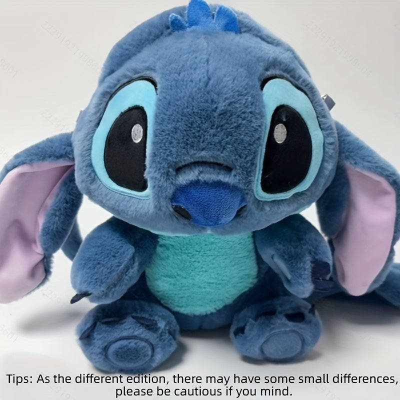 1pc Stitch Plush Backpack - Blue & Pink Dual-Strap Shoulder Bag, Soft Polyester Travel & Commuting Accessory for Women & Men, Zipper Closure, Random Style, Backpack